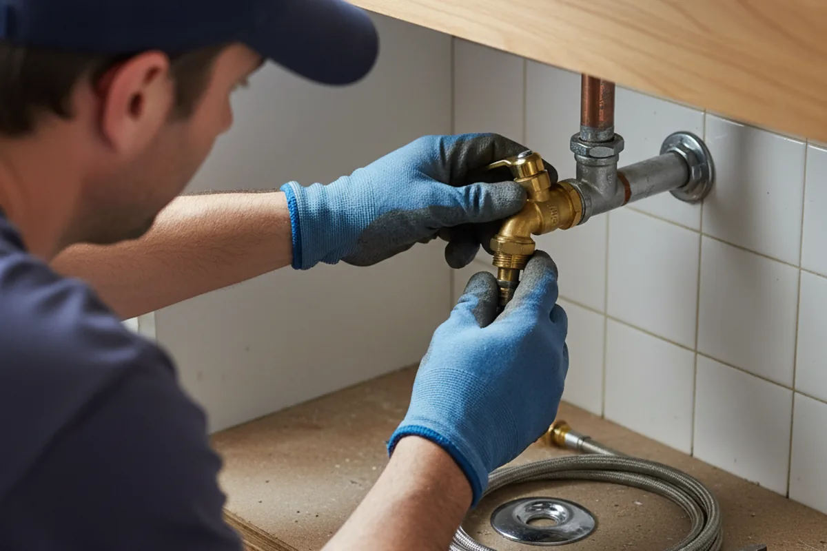 Shutoff valve and fitting work during Faucet and Fixture Repair in Boyds